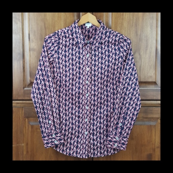 Crown & Ivy Lobster Crawfish Print Shirt Top Sz S - Picture 7 of 8